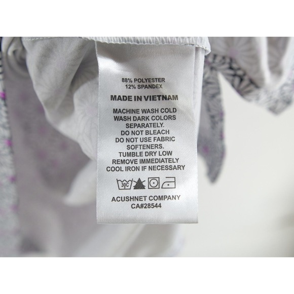 Footjoy Performance Golf Polo Shirt Mens M‎ Medium Gray Pink Flower Pattern - Picture 4 of 11